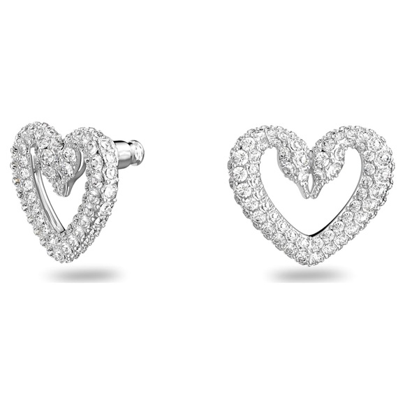 Swarovski heart Una stud earrings - Picture 4 of 5